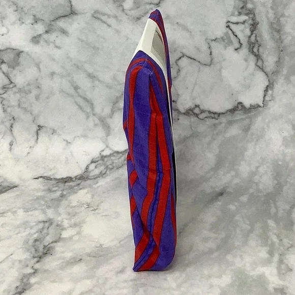 NEW! Baggu Standard Optic Stripe Shopping Bag Reusable Red Purple Stripe J7-7 - Picture 6 of 7